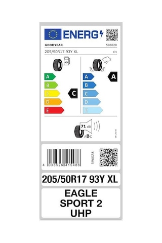 Goodyear 205/50 R17 93Y Eaglesport 2 UHP XL FP Yaz Lastiği 2024