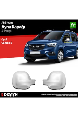 S-dizayn Opel Combo E Abs Krom Ayna Kapağı 2 Prç 2019 Üzeri