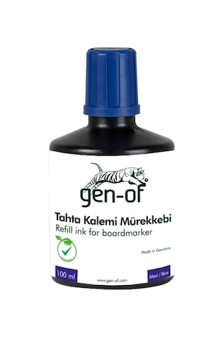Gen-of Beyaz Tahta Kalemi Mürekkebi 100 Cc Mavi 2 Adet