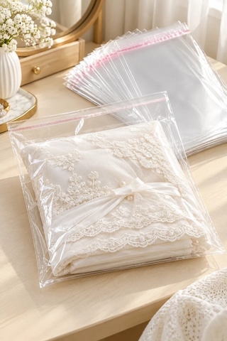 1 Kg 35x50 Opp Poşet / Yapışkanlı Poşet / Yapışkanlı Jelatin Çeyiz Poşeti
