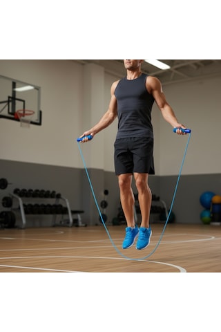Sünger Saplı Atlama İpi - Fitness - Crossfit- Rope - Jump - Body - Sağlık - Egzersiz - Spor