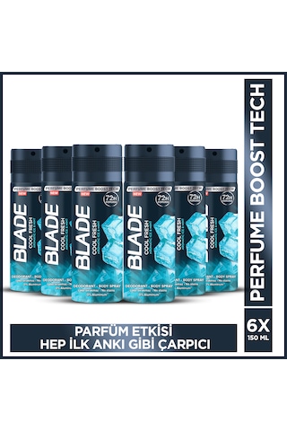 Blade Cool Fresh Erkek Sprey Deodorant 6 x 150 ML