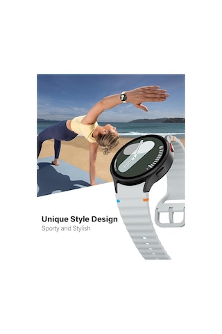 Huawei Watch Gt4 Gt5 41mm Gt5 Pro 42mm Üniversal Akıllı Saat 18mm Kordon Dekoratif Örgü Çizgili Spor Silikon Kayış