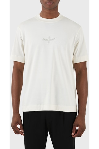 Emporio Armani Erkek T Shirt 3d1th3 1jocz 01a7 Ekru