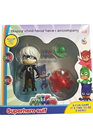Pj Maskeliler Tekli Aksesuarlı Figür Karakter Oyun Seti Pj Mask Siyah