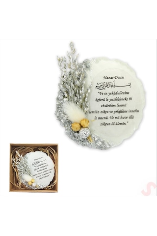 Kutulu Ve Süslü 6,50 Cm Epoksi Taşlı Magnet, Gümüş - 10 Adet Gümüş