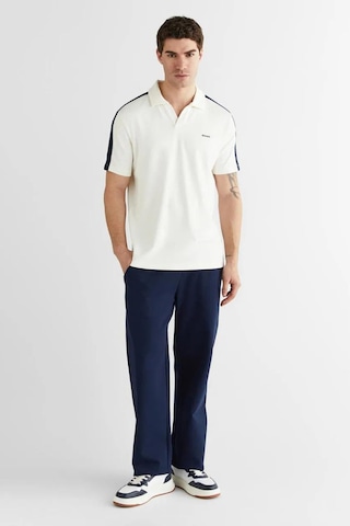 Gant Erkek Beyaz Regular Fit Şerit Detaylı Polo Yaka T-shirt-14702