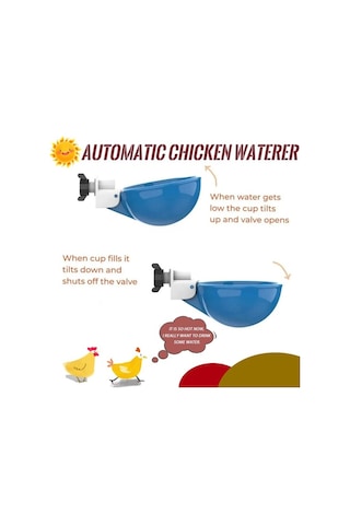 Pazly Otomatik Kümes Hayvanı Suluk Seti - 12 Adet Pp Plastik Su Kabı Tavuk, Ördek, Kaz, Hindi İçin