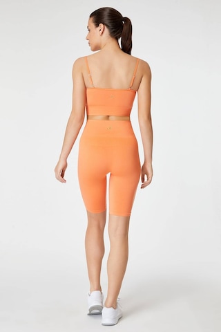 Jerf Vella Yüksek Bel Konfor Biker Tayt Turuncu
