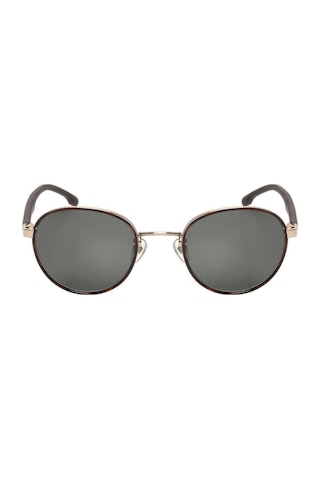 Ferfarini Ff 1398 103p 52 Kadın Oval Gold Metal Güneş Gözlüğü Altın