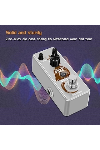 Vivlex Fuzz Mini Elektro Gitar Efekt Pedalı - True Bypass Kompakt Fuzz Pedalı