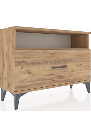 Arges Şifonyer Tek Raflı Tek Çekmeceli 88x30x64 Çam-çam Çam