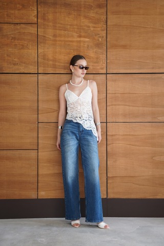 Verymoda Askılı Brode Bluz - D2965 Krem