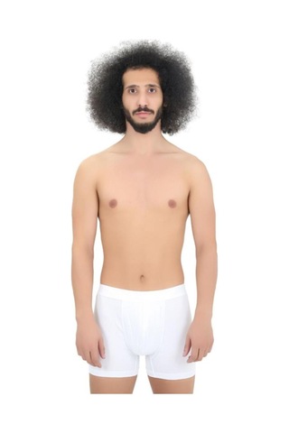 Cnt Erkek Pamuklu Boxer 5'li Paket Beyaz Beyaz