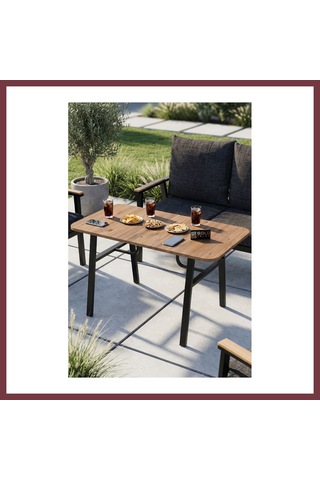 Storeşahin Bahçe Masası Ahşap Balkon Teras Cafe Masa Modern Dış Mekan Masa 9832 Atlantik Çam Sadece Masa Shn0720