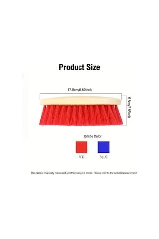 Elmpaly Kırmızı İki Uçlu At Fırçası: Esnek, Kolay Temizlenir, Rahat Tımar Ve Banyo Fırçası