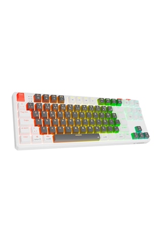 Rampage Yoru Tkl Gri/beyaz Rgb Red Swich Q Mekanik Oyuncu Klavyesi