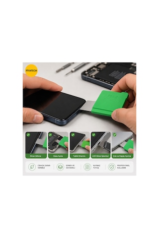 Td1-b Profesyonel Cep Telefonu Tablet Ekran Sökme Kasası Açma Aparatı Esnek Metal Çelik Pens 4.5 X 4 Cm 0.5 Mm