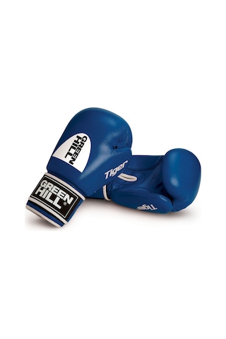 Aksaspor Green Hill Tiger Aıba Onaylı Deri Müsabaka Boks Eldiveni Mavi