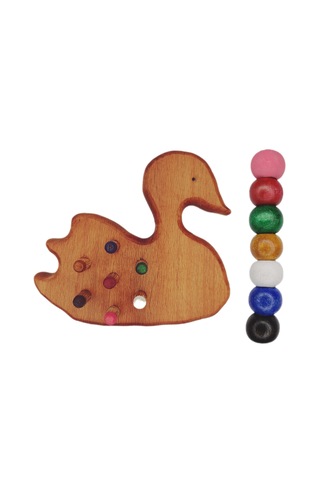 Boncuk Dizme Oyunu Ahşap Kuğu