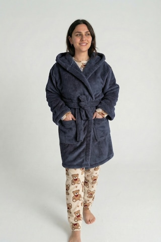 Kapüşonlu Wellsoft Sabahlık & Peluş Bornoz - Yumuşak, Polar Unisex Sabahlık Antrasıt/s/m Antrasit