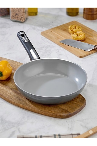 Vista Seramik Omlet, Mühürleme, Izgara Tava 26 Cm Gümüş- Siyah