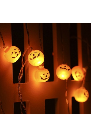 Mufunye Halloween Dekoratif Işık Zinciri: 4 Paket 2m 10led Turuncu Kabak Şekilli Akıllı Işıklar, Ev, Pencere, Bahçe İçin Tatil Stili Aydınlatma