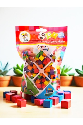 Lino Qbic Kurumayan Sihirli Küpler Kilitli Paket 20gr - 6 Renk