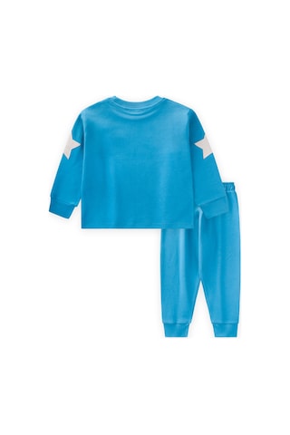 Cigit Uzay Aracı Aplikeli Pijama Takım 2-8 Yaş Mavi Mavi
