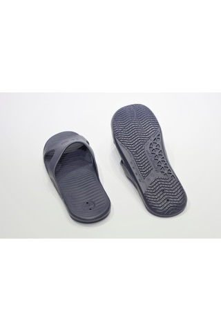 Erkek Havuz Terliği - Kaymaz Taban Koyu Gri Nabaiji Meridyendukkan Gri