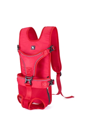 Samdoo Küçük-orta Boy Köpekler İçin Ayarlanabilir Çanta, Oxford Kumaş, Su Geçirmez, Asker Desenli, Kolluk Tipi Taşıma Çantası Kırmızı M