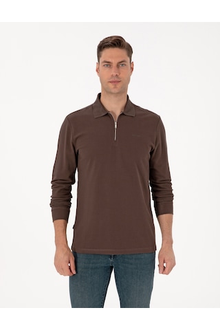 Pierre Cardin Erkek Koyu Kahverengi Sweatshirt 50314046-vr084 Koyu Kahverengi