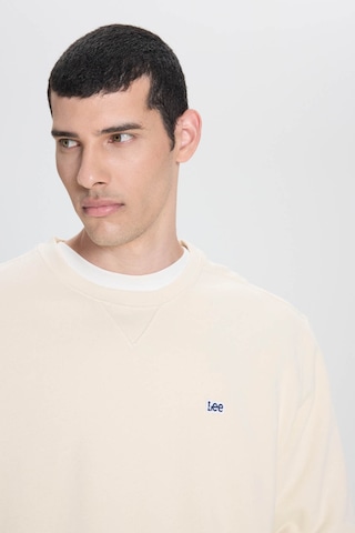 Lee Regular Fit Normal Kesim %100 Pamuk Bisiklet Yaka Şardonlu Kırık Beyaz Sweatshirt L81ıry102 Beyaz