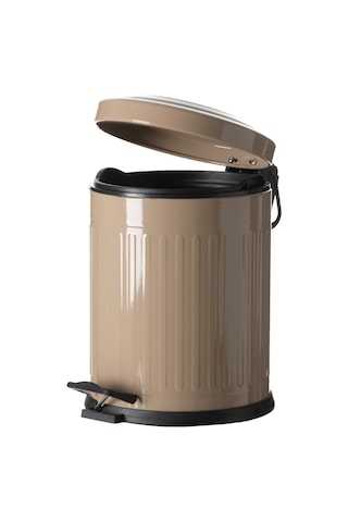 Mudo Home 5lt Pedallı Vıntage Çöp Kovası Bej