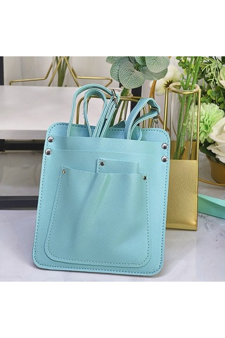 Büyük Kapasiteli Bölme Tasarımı Çiçek Düzenleme Aleti Kemer Kılıfı Gök Mavisi