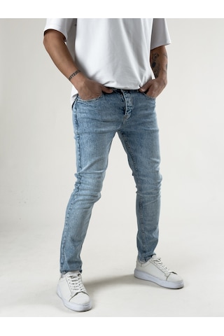 Cocopelli Slim Fit Buz Mavisi Erkek Kot Pantolon Coc2715 Çok Renkli