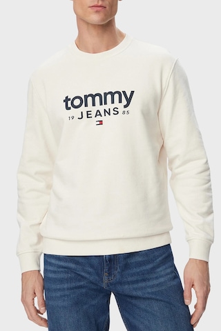 Tommy Jeans Pamuklu Regular Fit Bisiklet Yaka Sweat Erkek Sweat Dm0dm23392 Ybh Beyaz