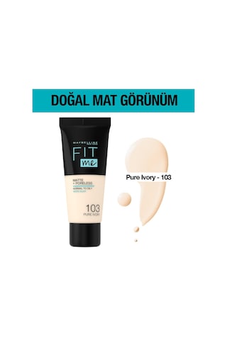 Maybelline New York Fit Me Matte + Poreless Pudra Pure Ivory 103