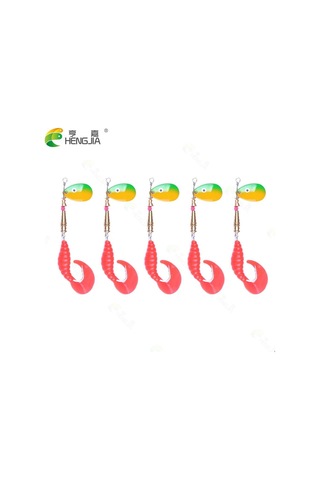 5 Adet Balıkçılık Cazibesi Spinner Yem Bas İçin 10.5cm-7.3g-yumuşak Lures Kancalar Peche Jig Anzuelos İsca Pesca