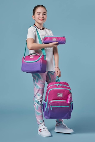 Coral High Kids Pembe Mor Renk Geçişli 3 Lü Okul Çanta Seti Set0123762