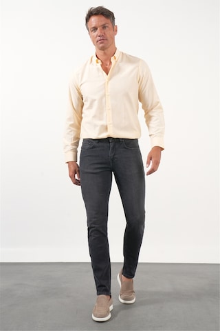 İmza Füme 5 Cep Slim Fit Casual Pamuklu Denim Pantolon 1023260170 Antrasit
