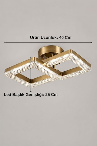 Yakamoz Model 2"li Eskitme 3 Renk Modu Ledli Modern Tavana Sıfır Salon Mutfak Çocuk Yatak Odası Led Avize