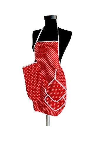 Gözdehome Erato Taşfırınım Pizza Makinesine Özel 3 Parça Mutfak Seti Su Isı Geçirmez Önlük Eldiven