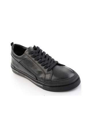 Bambi Siyah Hakiki Deri Erkek Sneaker E01549000303