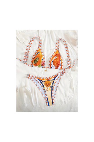 Lilly Summer Nectar Golden Charm Detaylı Bikini Turuncu Turuncu