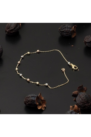 Top Altınlı 14 Ayar Zincir Bileklik BLBLU14K4859 Sarı Altın