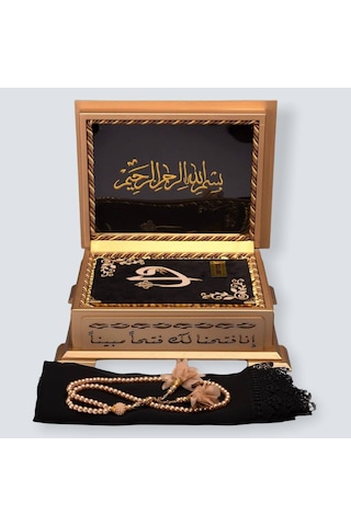 Gold Sandıklı Hafız Boy Kur'An-I Kerim Seti Set(Siyah)