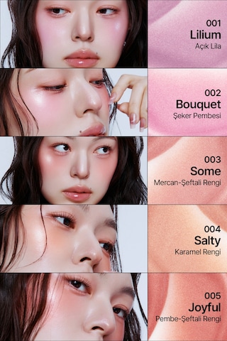 Hafif Yapılı, Ciltle Bütünleşen Parlak Bitişli Likit Allık Muzıgae Mansıon Objet Blush 004 Salty 18988736
