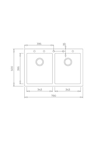 Teka Forsquare 790 Tg Çift Hazneli Tegranite+ Eviye - Stone Grey - 115260015