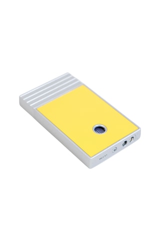 Caseti Tek Torch Perde Alev Sarı Gümüş Metal Puro Çakmağı